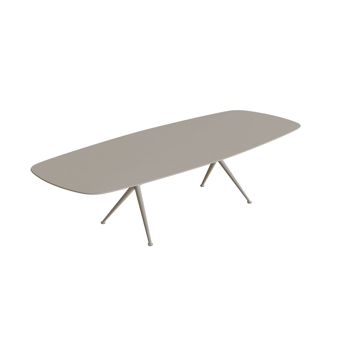 Royal Botania Exes Tisch oval 300 x 120 cm, Gestell pebble, Keramik perlgrau (Pearl Grey)