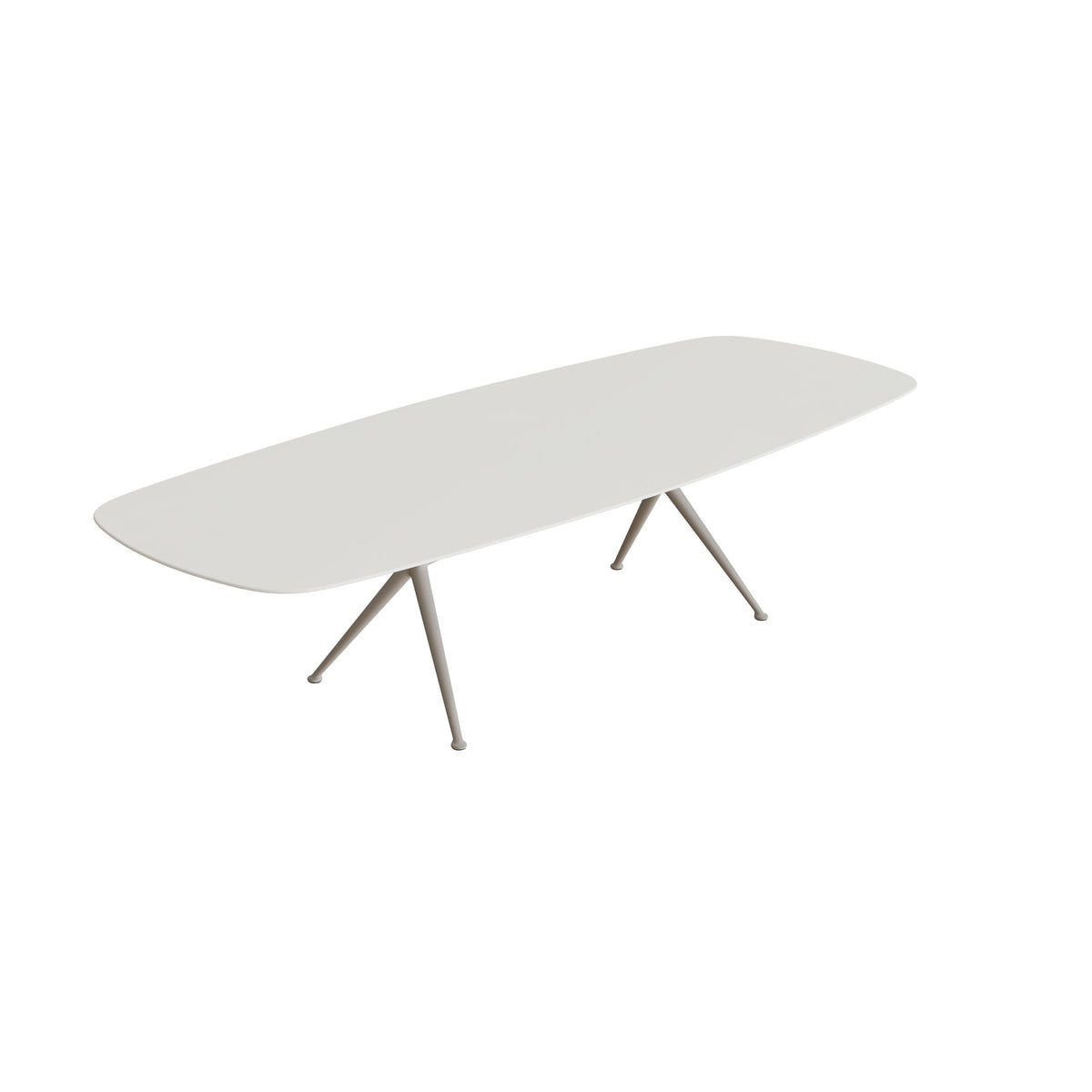 Royal Botania Exes Tisch oval 300 x 120 cm, Gestell pebble, Keramik weiß (white)