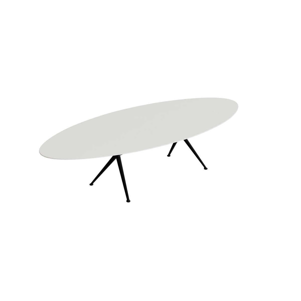 Royal Botania Exes Tisch Ellipse 320 x 140 cm, Gestell anthrazit, Keramik weiß (white)