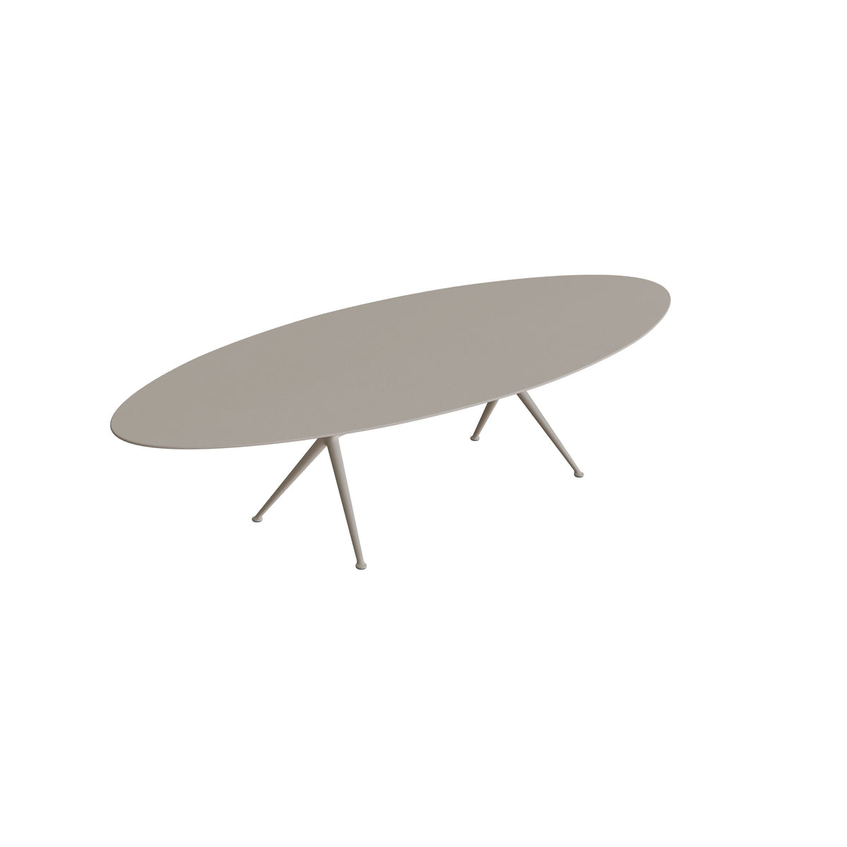 Royal Botania Exes Tisch Ellipse 320 x 140 cm, Gestell pebble, Keramik perlgrau (Pearl Grey)