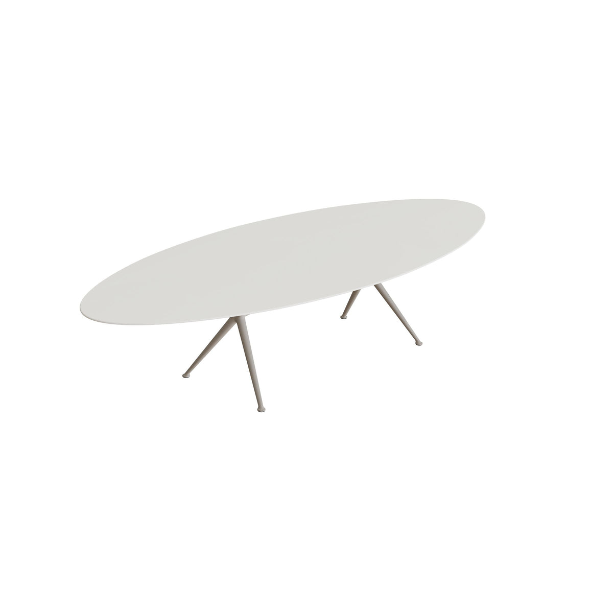 Royal Botania Exes Tisch Ellipse 320 x 140 cm, Gestell pebble, Keramik weiß (white)