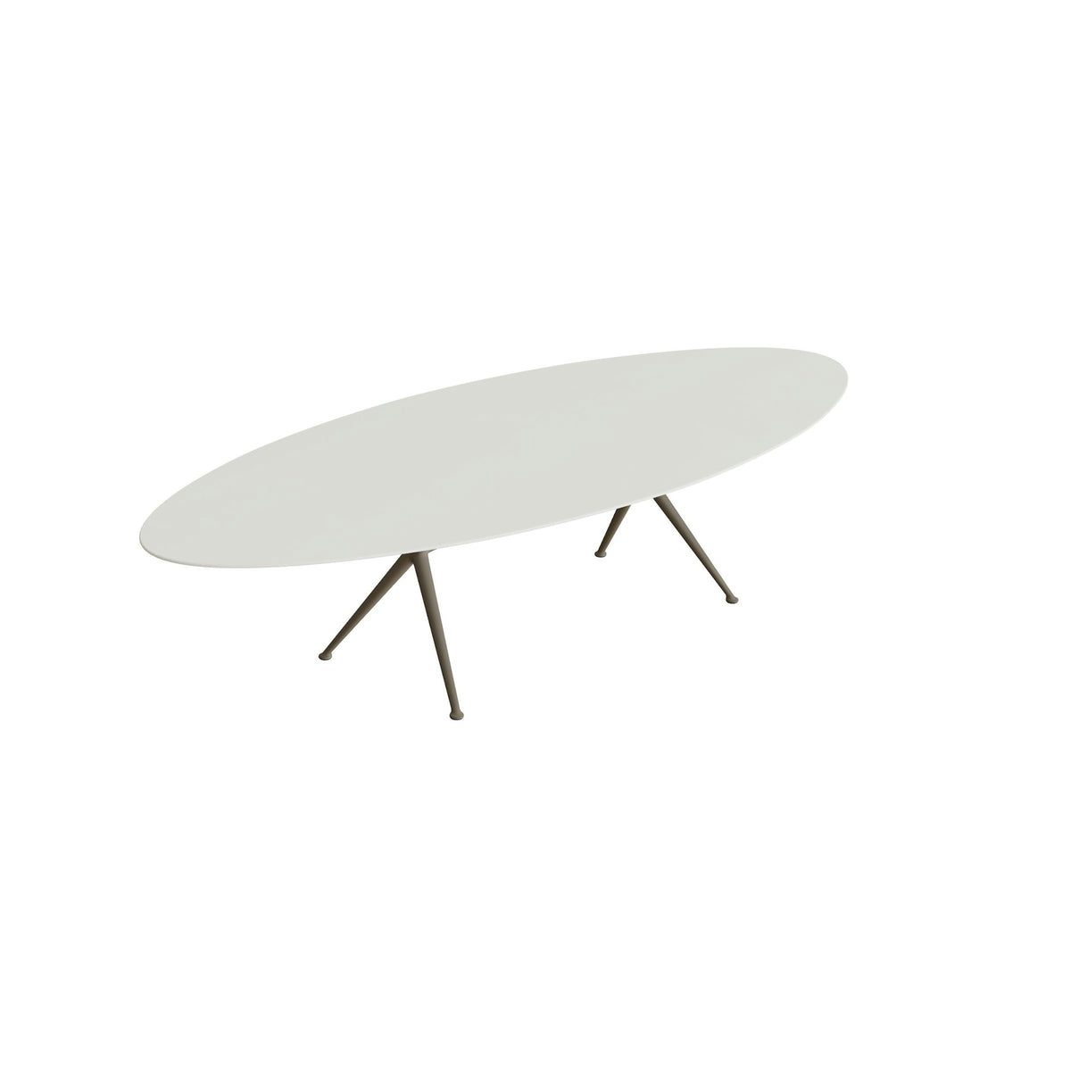 Royal Botania Exes Tisch Ellipse 320 x 140 cm – sand · Keramik weiß (white)