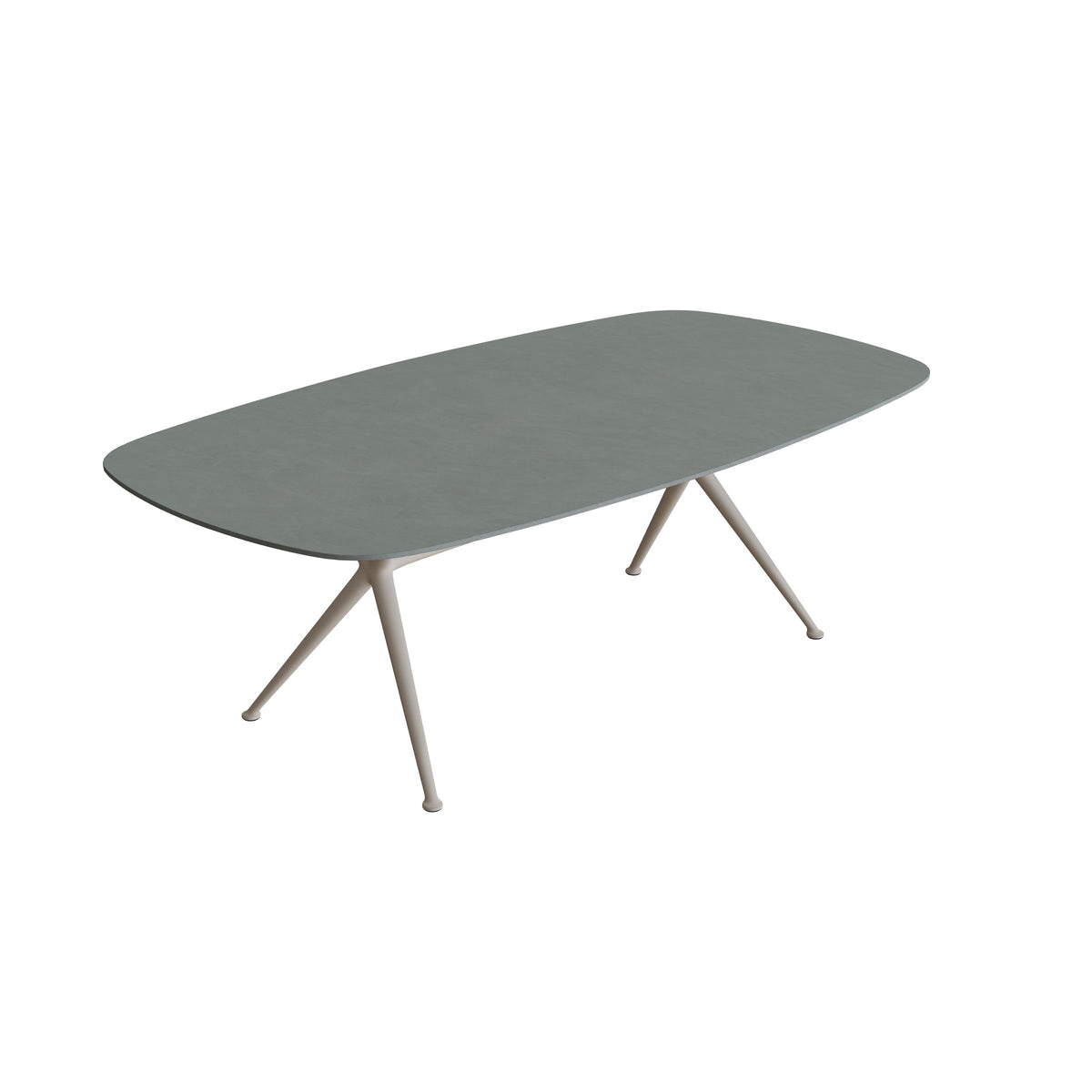 Royal Botania Exes Tisch oval 220 x 120 cm, Gestell pebble, Keramik steingrün (Verdezza Amazon)