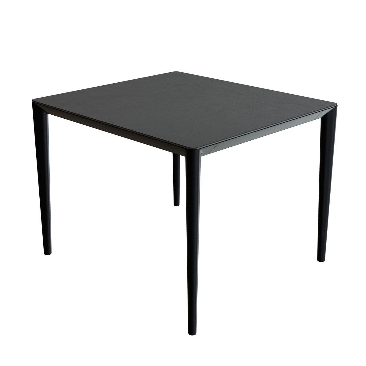 Royal Botania U-Nite Esstisch 100 x 90 cm, Gestell Aluminium anthrazit, Platte Keramik schwarz (black)