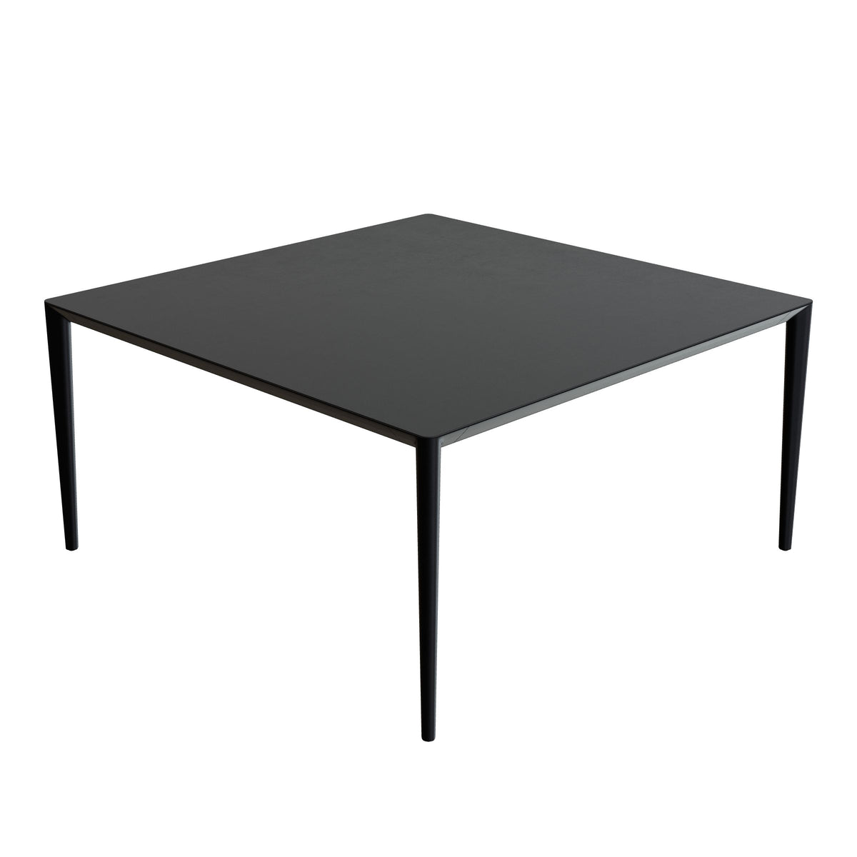 Royal Botania U-Nite Esstisch 150 x 150 cm, Gestell Aluminium anthrazit, Platte Keramik schwarz (black)