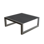 Royal Botania Ninix Loungetisch 90 x 90 cm, Gestell Edelstahl gebürstet, Keramik weiß (white)