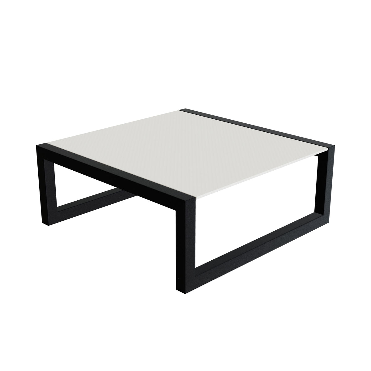 Royal Botania Ninix Loungetisch 90 x 90 cm, Gestell anthrazit, Keramik weiß (white)