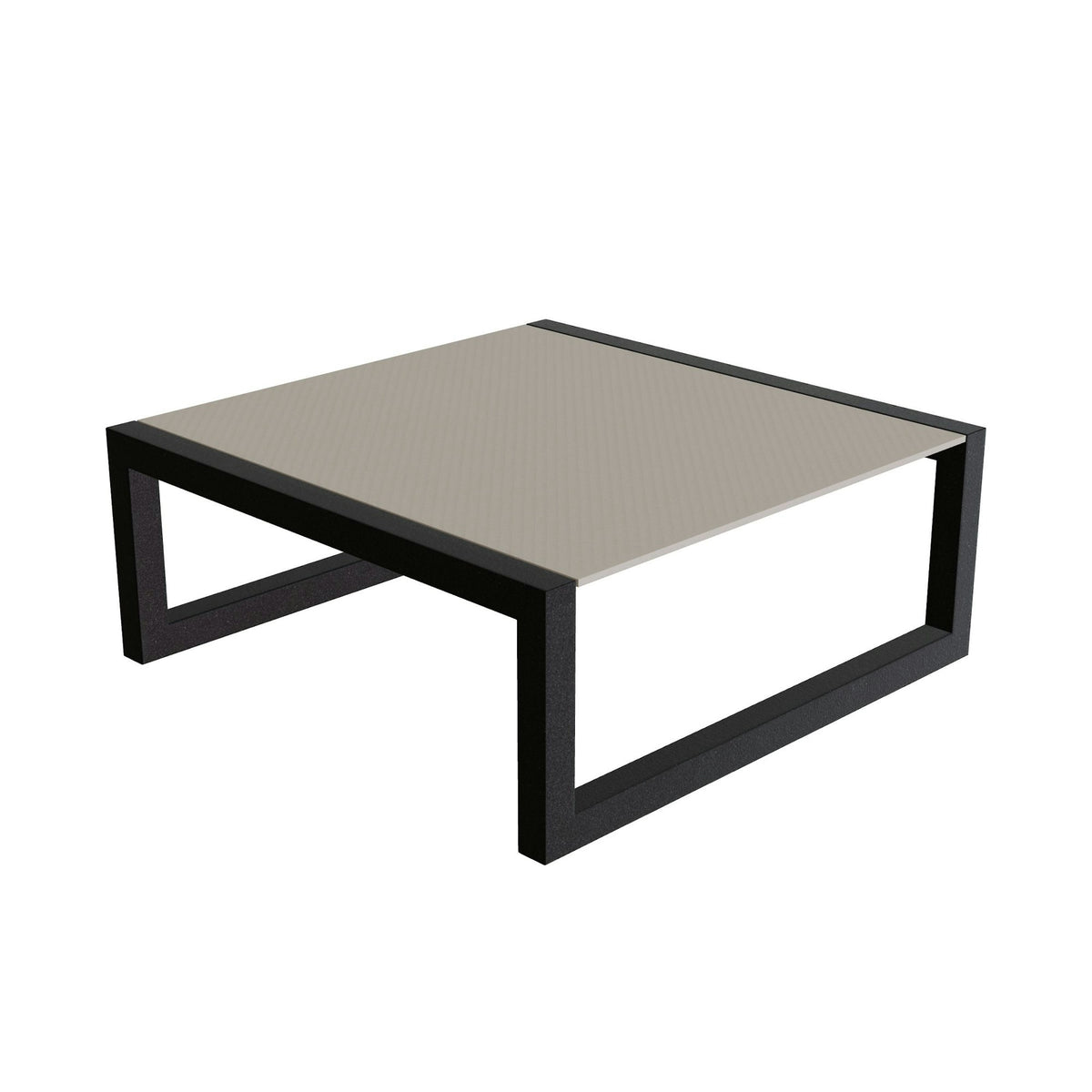 Royal Botania Ninix Loungetisch 90 x 90 cm – bronze · Keramik perlgrau (Pearl Grey)