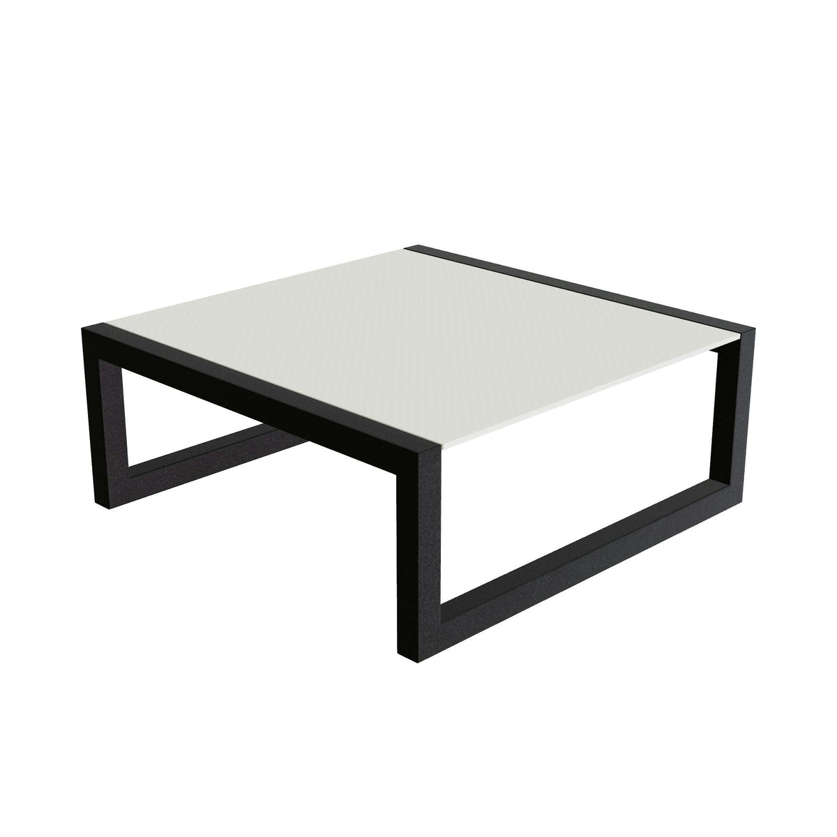 Royal Botania Ninix Loungetisch 90 x 90 cm – bronze · Keramik weiß (white)