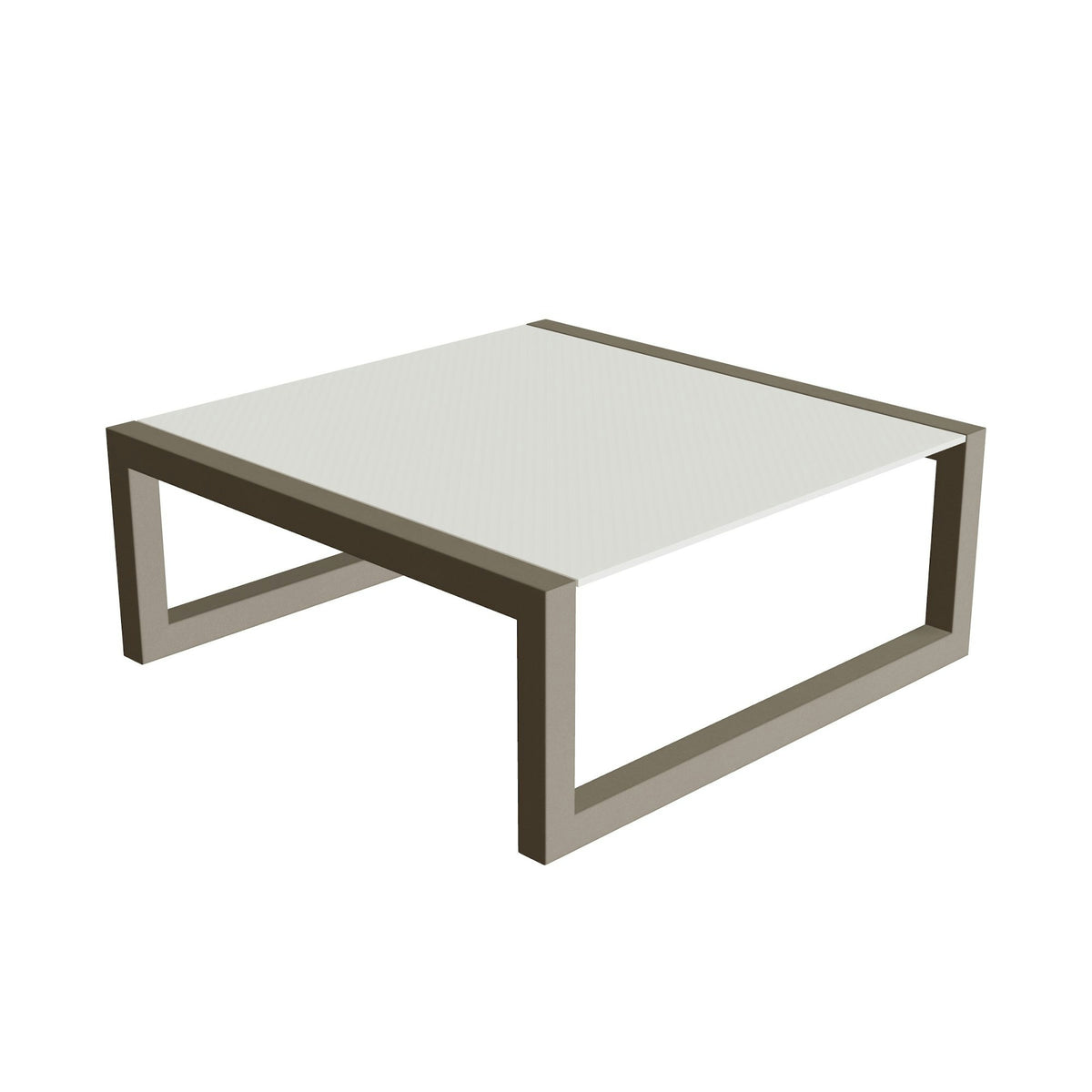 Royal Botania Ninix Loungetisch 90 x 90 cm – sand · Keramik weiß (white)