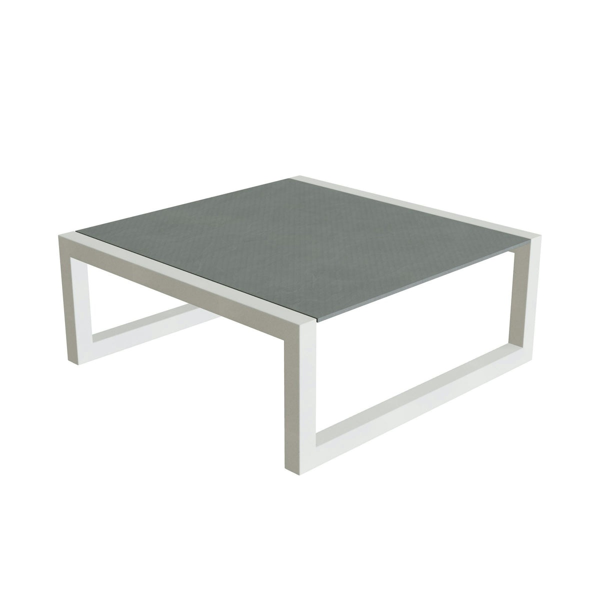 Royal Botania Ninix Loungetisch 90 x 90 cm – weiß · Keramik steingrün (Verdezza Amazon)