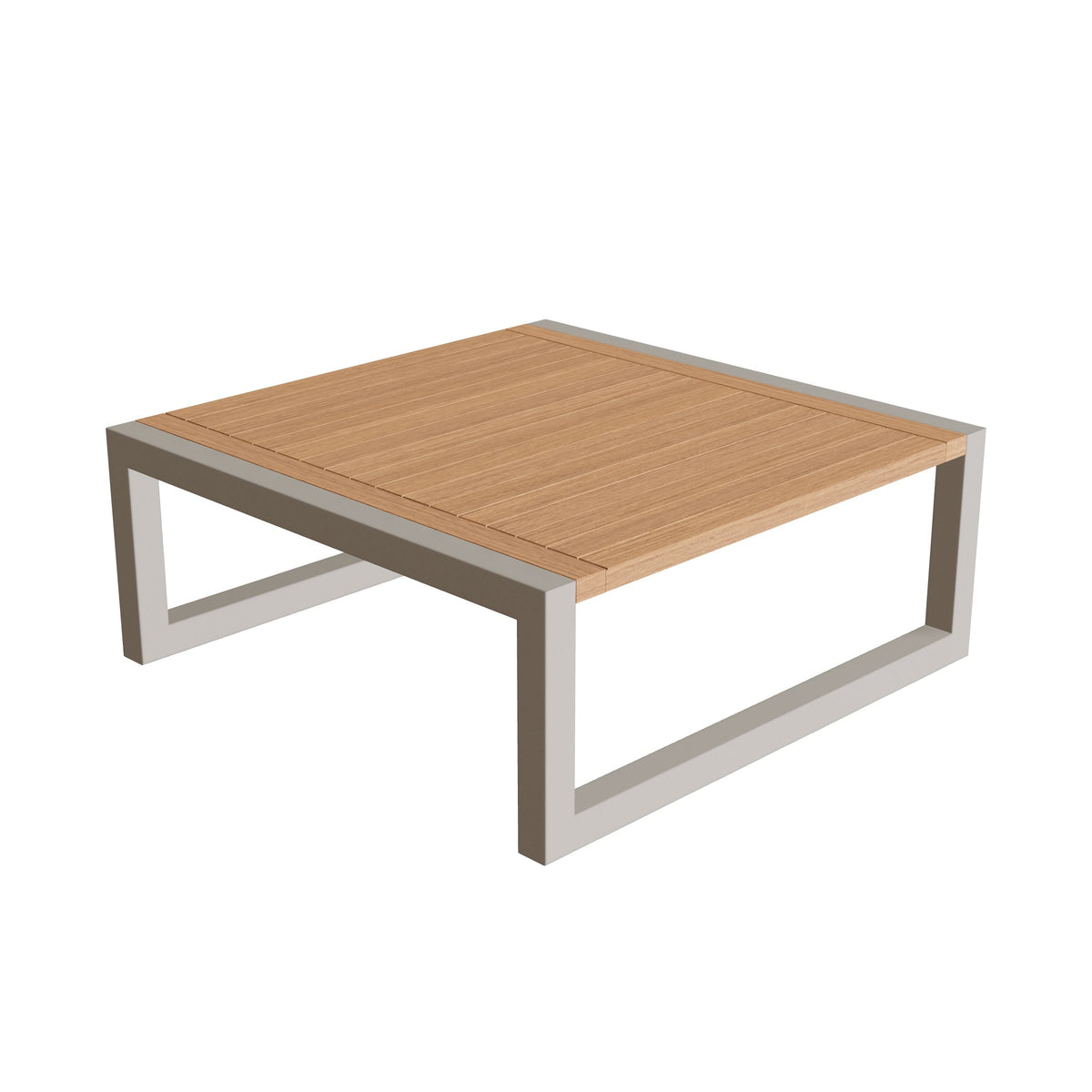 Royal Botania Ninix Loungetisch 90 x 90 cm, Gestell pebble, Teak