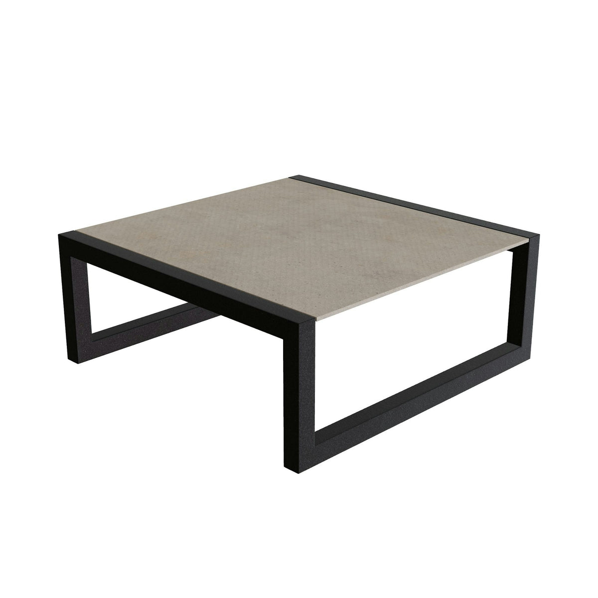Royal Botania Ninix Loungetisch 90 x 90 cm – bronze · Keramik graubraun (Terra Sabbia)