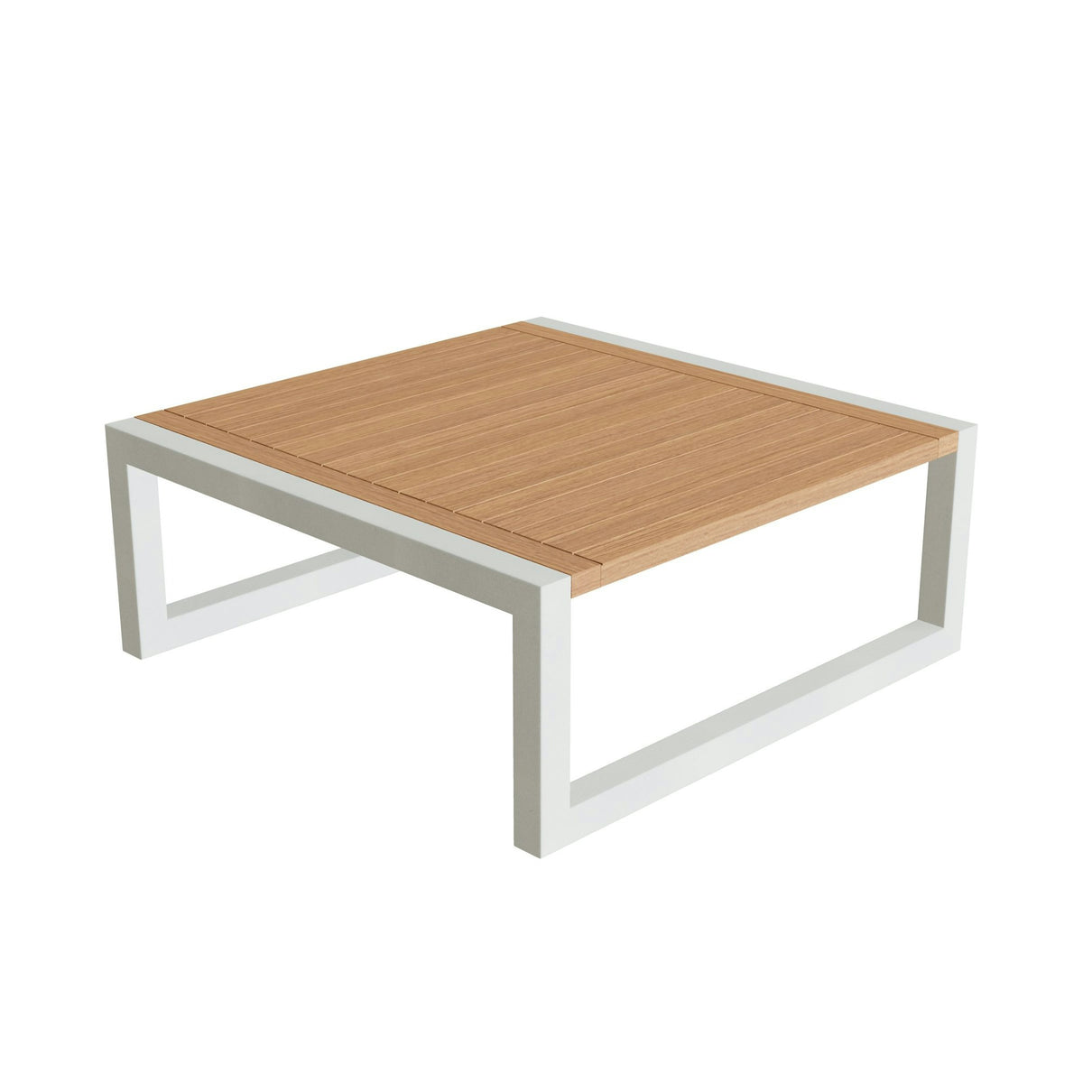 Royal Botania Ninix Loungetisch 90 x 90 cm – weiß · Teak