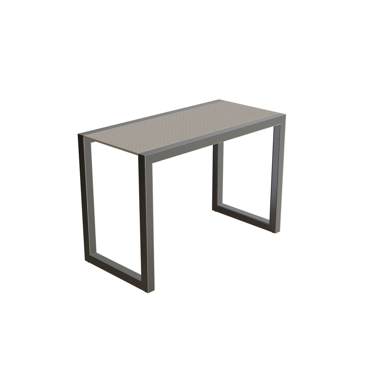 Royal Botania Ninix Lounge Beistelltisch 40S, Gestell Edelstahl gebürstet, Keramik perlgrau (Pearl Grey)