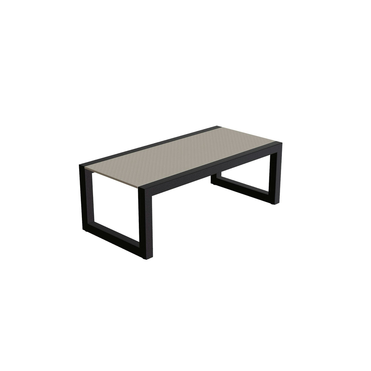 Royal Botania Ninix Lounge Tisch 40T – anthrazit · Keramik perlgrau (Pearl Grey)