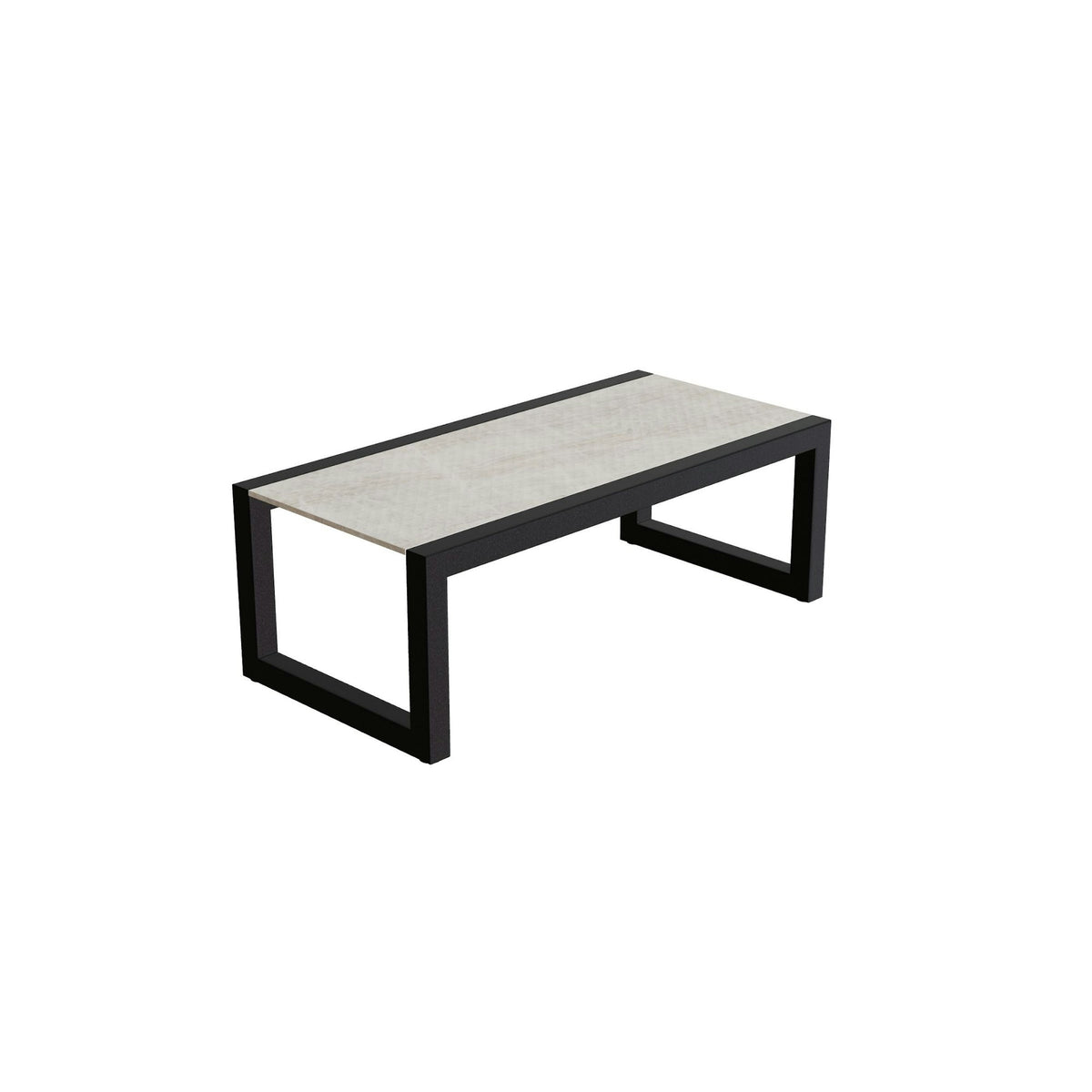 Royal Botania Ninix Lounge Tisch 40T – anthrazit · Keramik grau-braun geädert (Strato Quartz)
