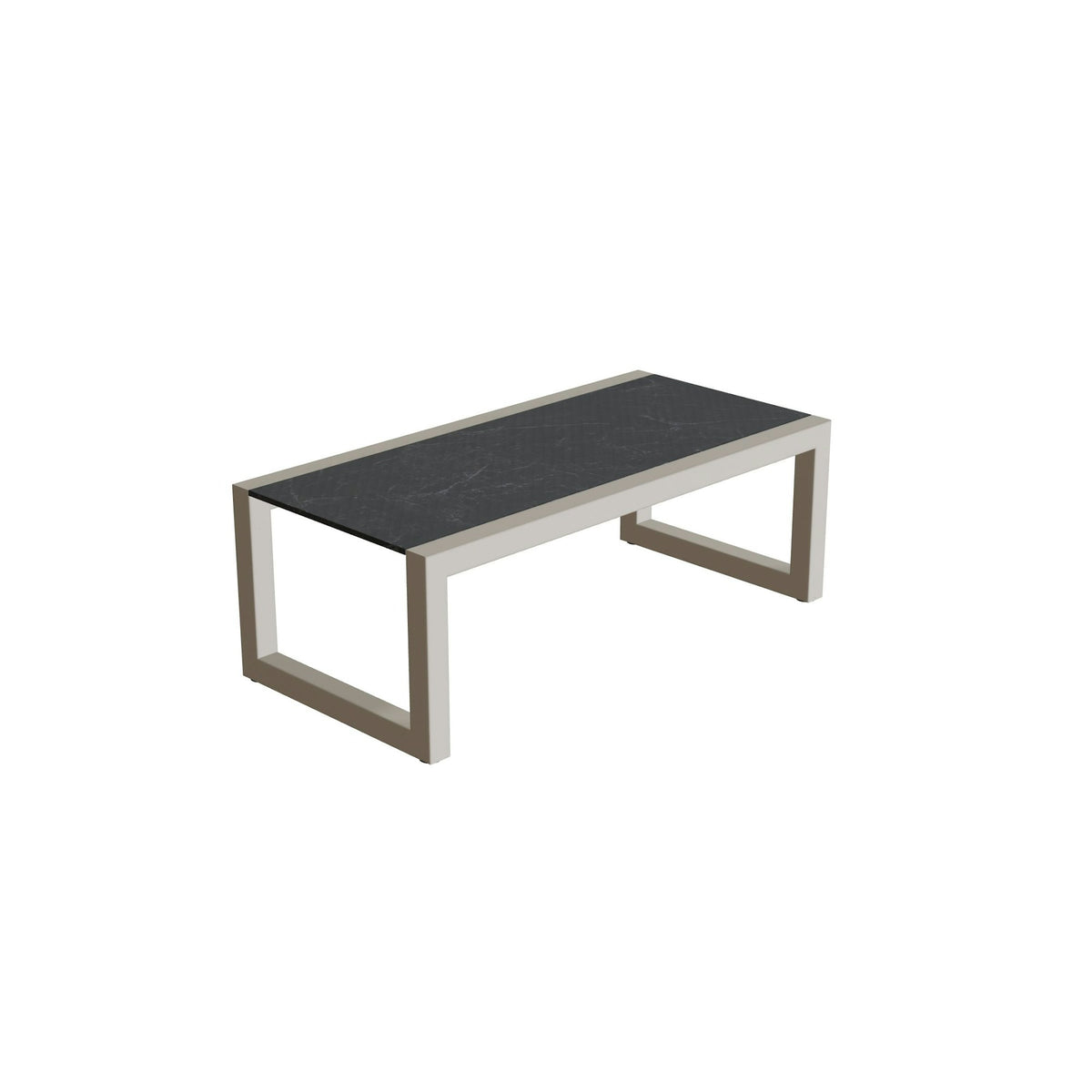 Royal Botania Ninix Lounge Tisch 40T – pebble · Keramik schwarz geädert (Nero Marquina)