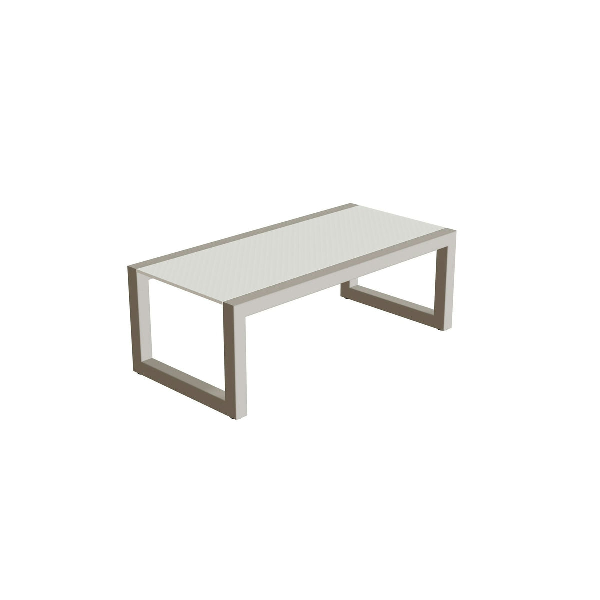 Royal Botania Ninix Lounge Tisch 40T – pebble · Keramik weiß (white)