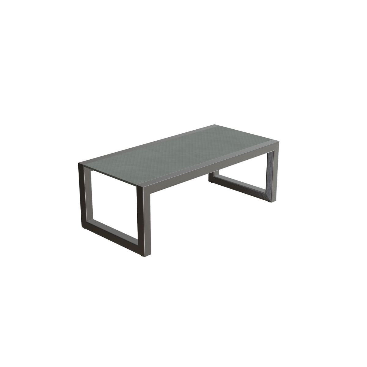 Royal Botania Ninix Lounge Tisch 40T, Gestell Edelstahl gebürstet, Keramik steingrün (Verdezza Amazon)