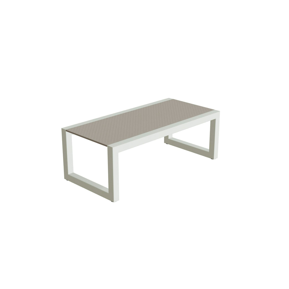Royal Botania Ninix Lounge Tisch 40T – weiß · Keramik perlgrau (Pearl Grey)