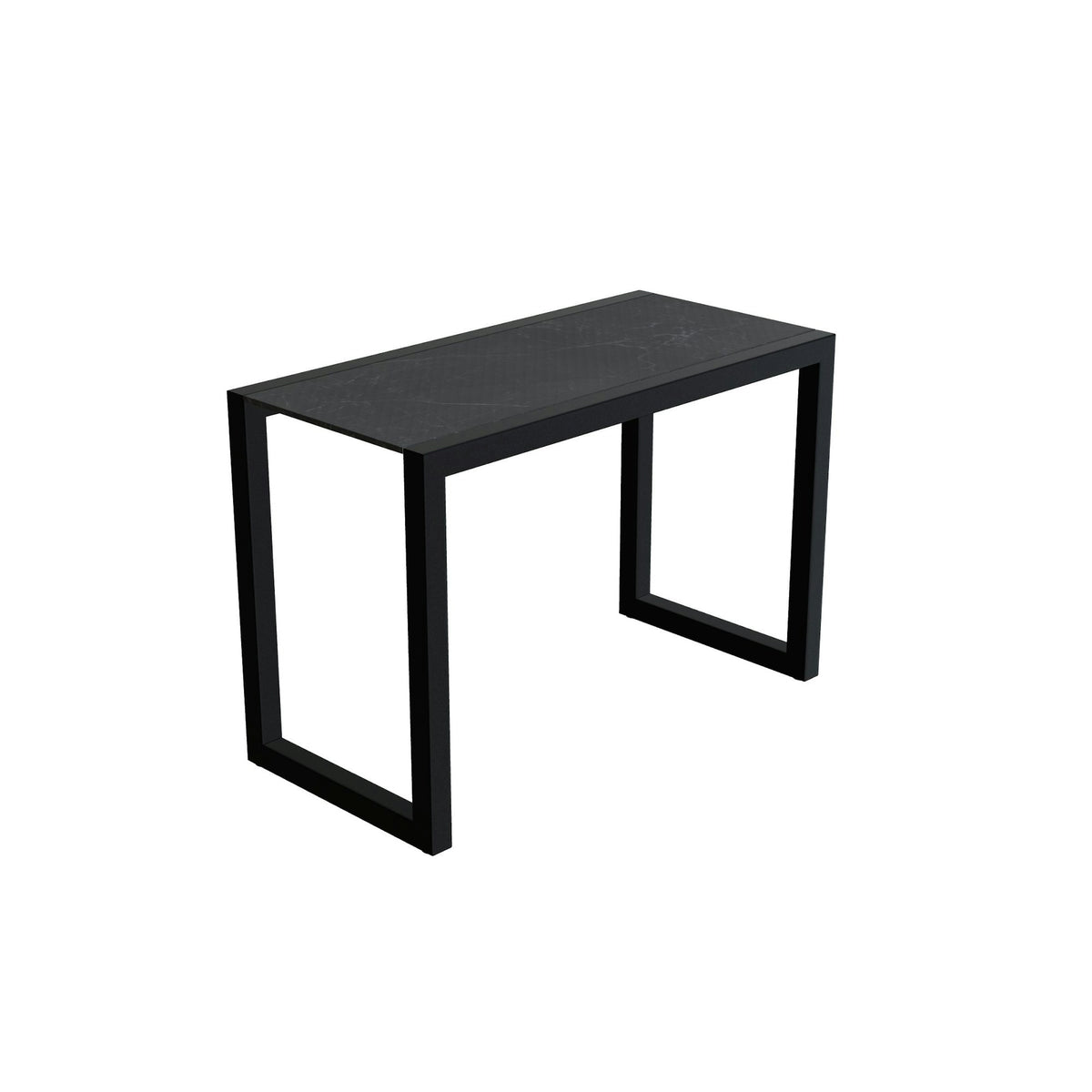 Royal Botania Ninix Lounge Beistelltisch 40S – anthrazit · Keramik schwarz geädert (Nero Marquina)