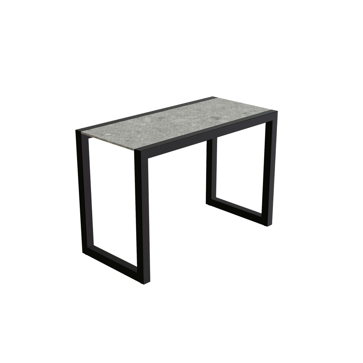 Royal Botania Ninix Lounge Beistelltisch 40S – bronze · Keramik grau gemustert (Ceppo Dolomitica)
