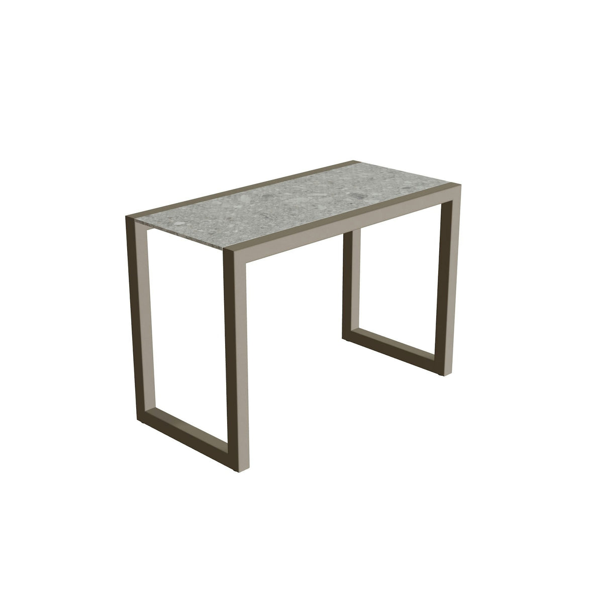 Royal Botania Ninix Lounge Beistelltisch 40S – sand · Keramik grau gemustert (Ceppo Dolomitica)