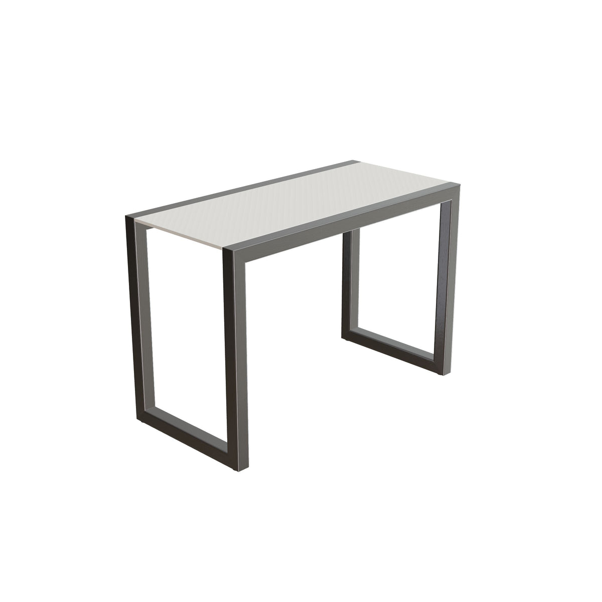 Royal Botania Ninix Lounge Beistelltisch 40S, Gestell Edelstahl gebürstet, Keramik weiß (white)