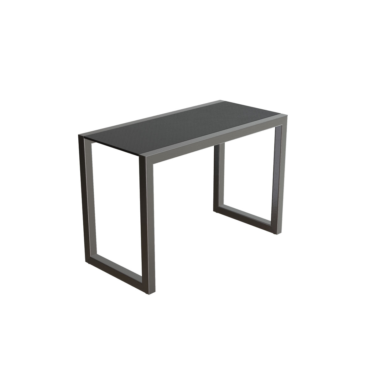 Royal Botania Ninix Lounge Beistelltisch 40S, Gestell Edelstahl gebürstet, Keramik schwarz (black)