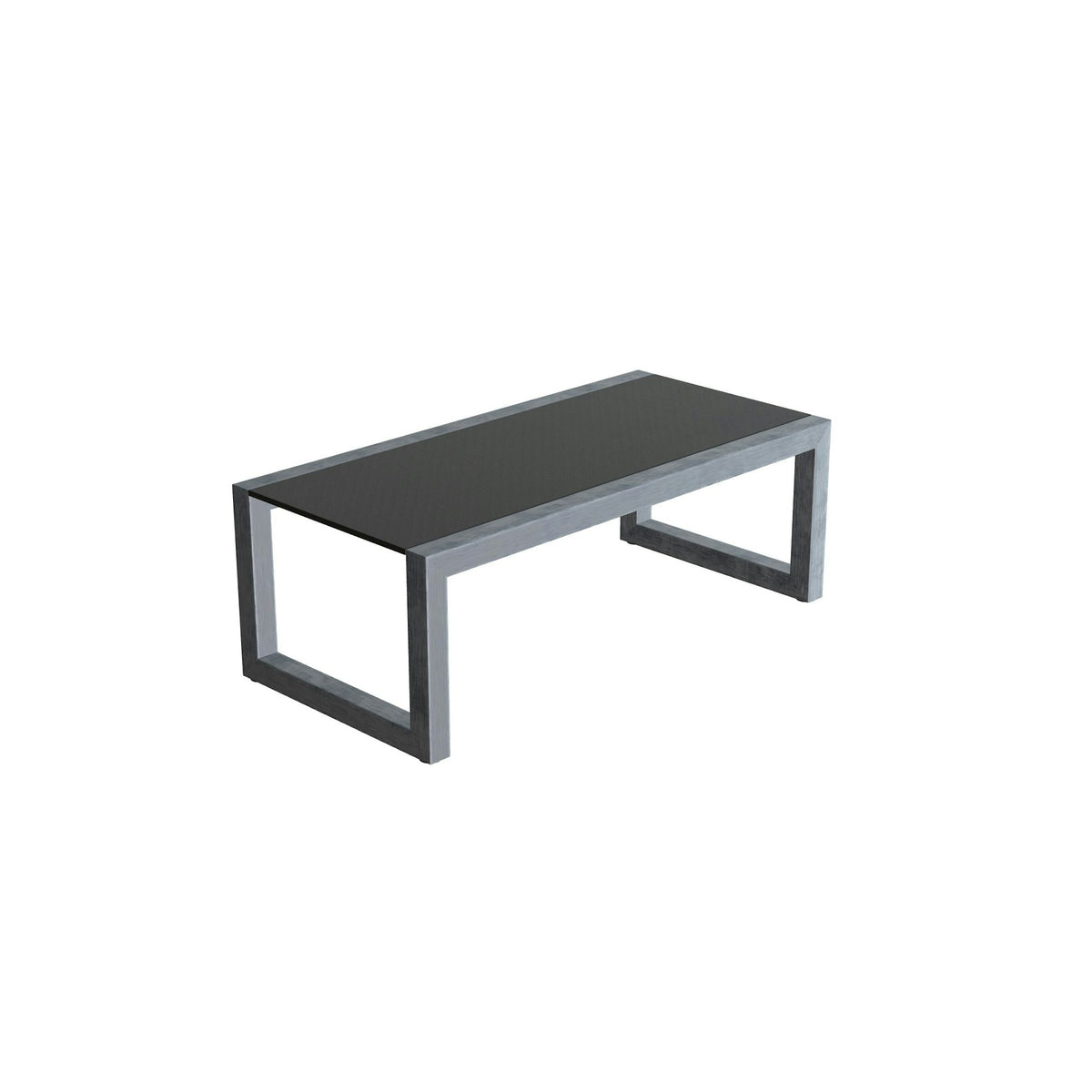 Royal Botania Ninix Lounge Tisch 40T – Edelstahl elektropoliert · Keramik schwarz (black)