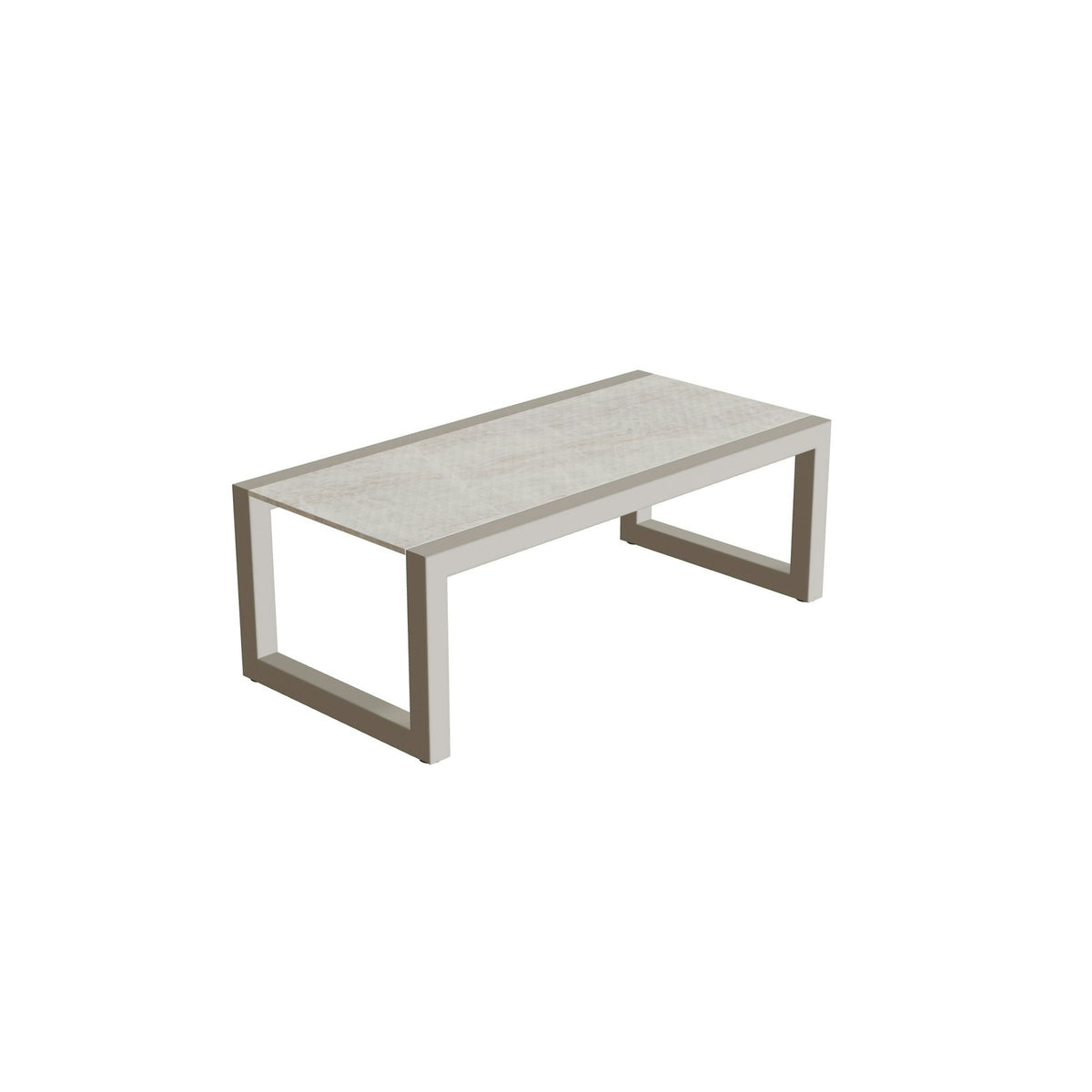 Royal Botania Ninix Lounge Tisch 40T – pebble · Keramik grau-braun geädert (Strato Quartz)
