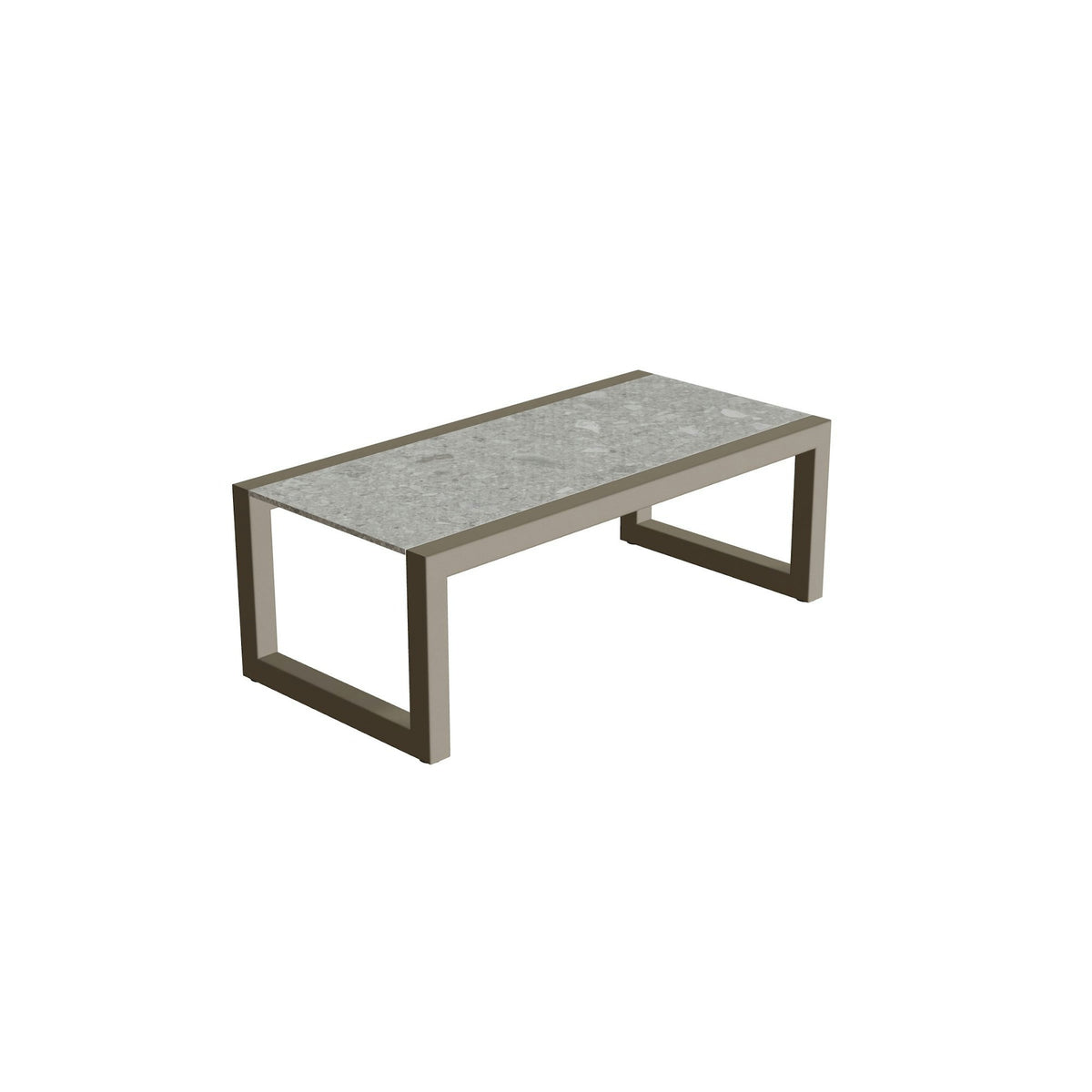 Royal Botania Ninix Lounge Tisch 40T – sand · Keramik grau gemustert (Ceppo Dolomitica)