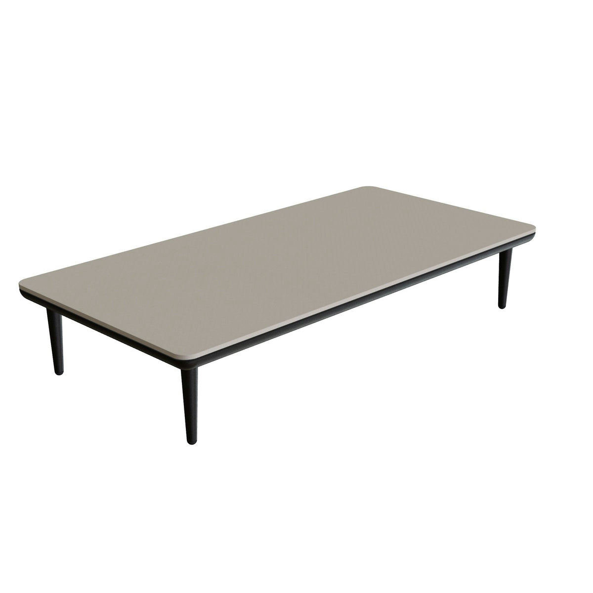 Royal Botania Styletto Lounge Tisch 144 x 72 cm – bronze · Keramik perlgrau (Pearl Grey)