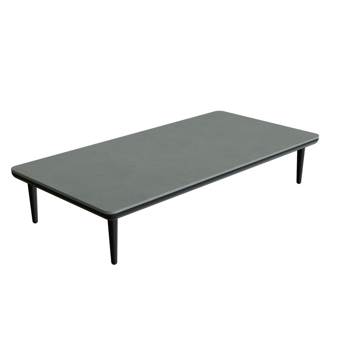 Royal Botania Styletto Lounge Tisch 144 x 72 cm – bronze · Keramik steingrün (Verdezza Amazon)