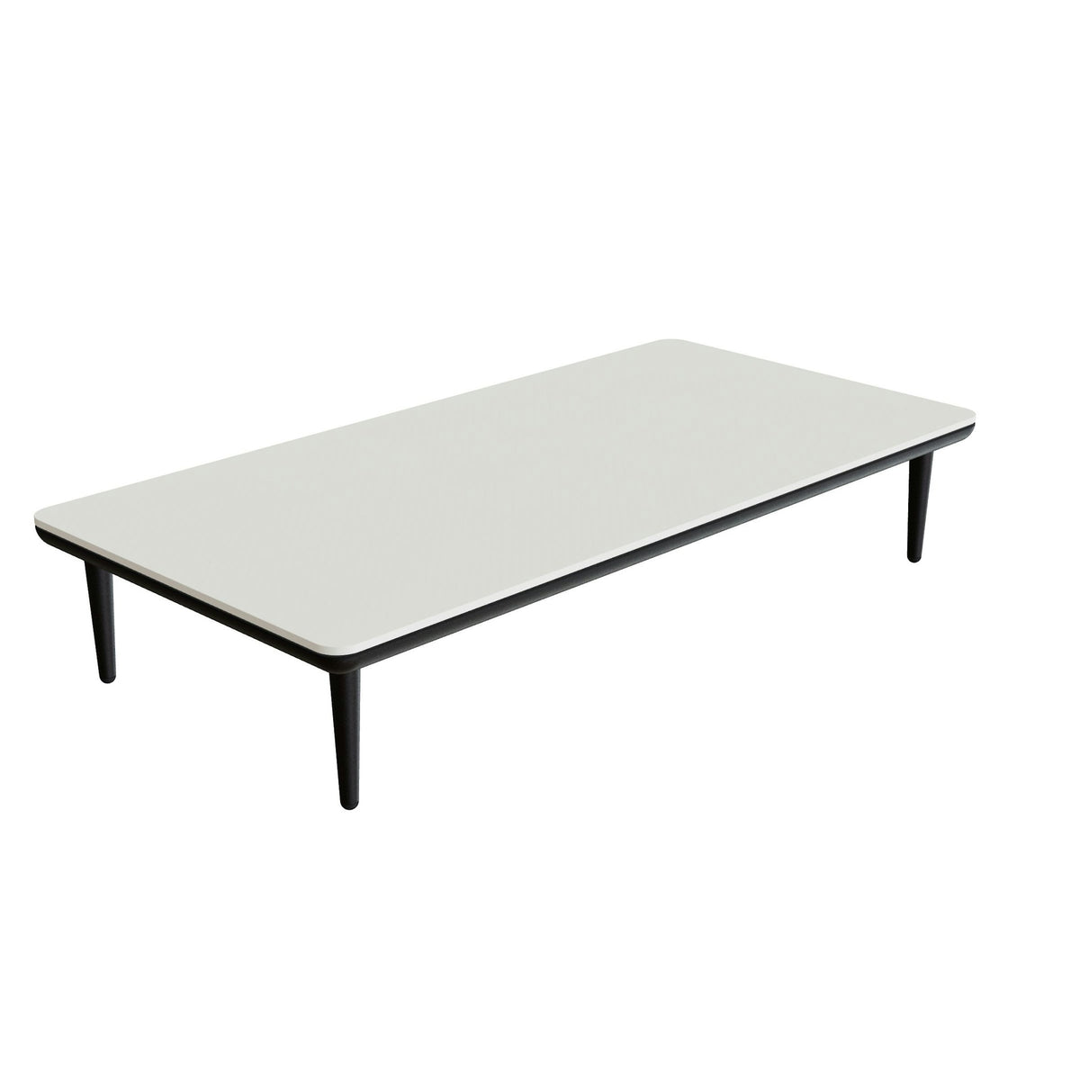 Royal Botania Styletto Lounge Tisch 144 x 72 cm – bronze · Keramik weiß (white)