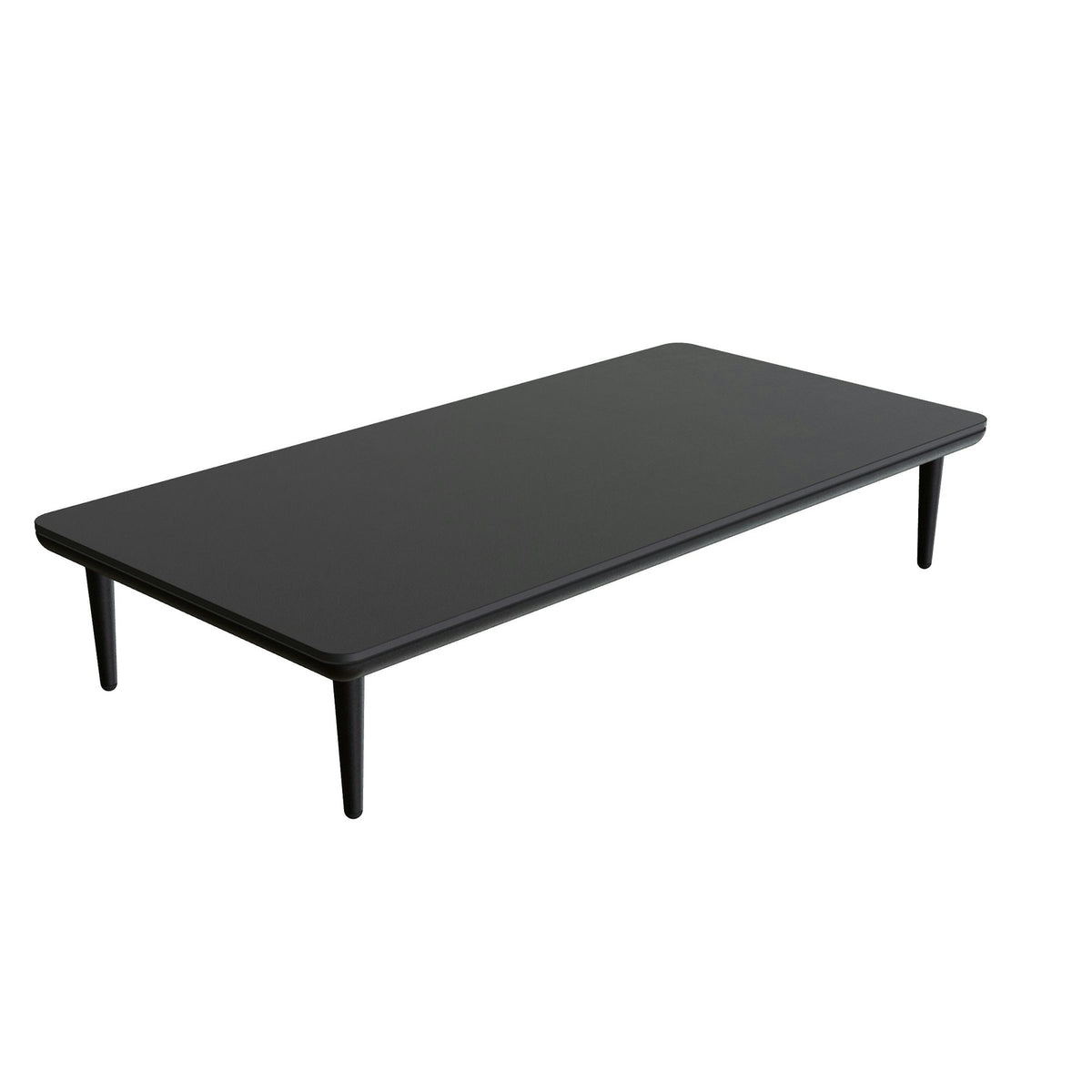 Royal Botania Styletto Lounge Tisch 144 x 72 cm – bronze · Keramik schwarz (black)