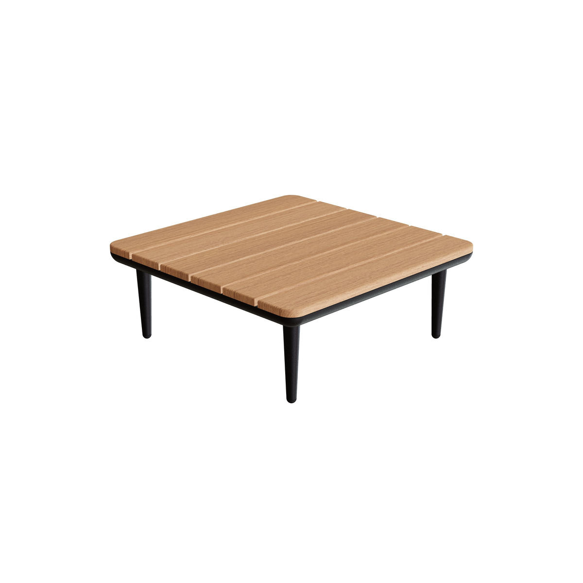 Royal Botania Styletto Lounge Tisch 72 x 72 cm, Gestell bronze, Platte Teak