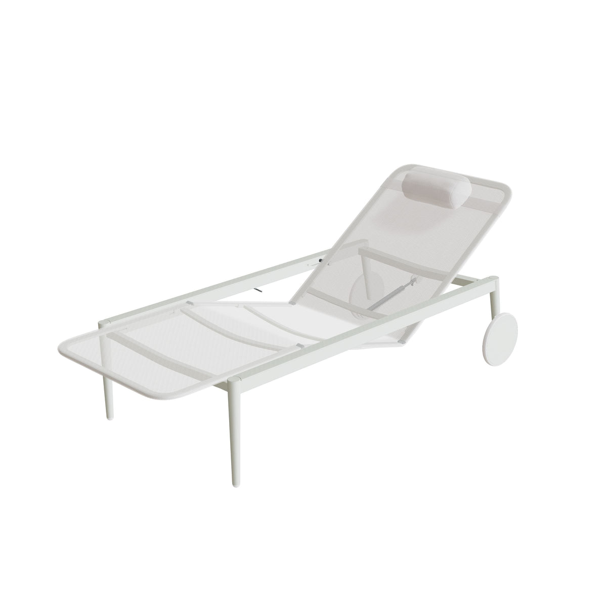 Royal Botania Styletto Sonnenliege, Gestell weiß, Batyline weiß (white)