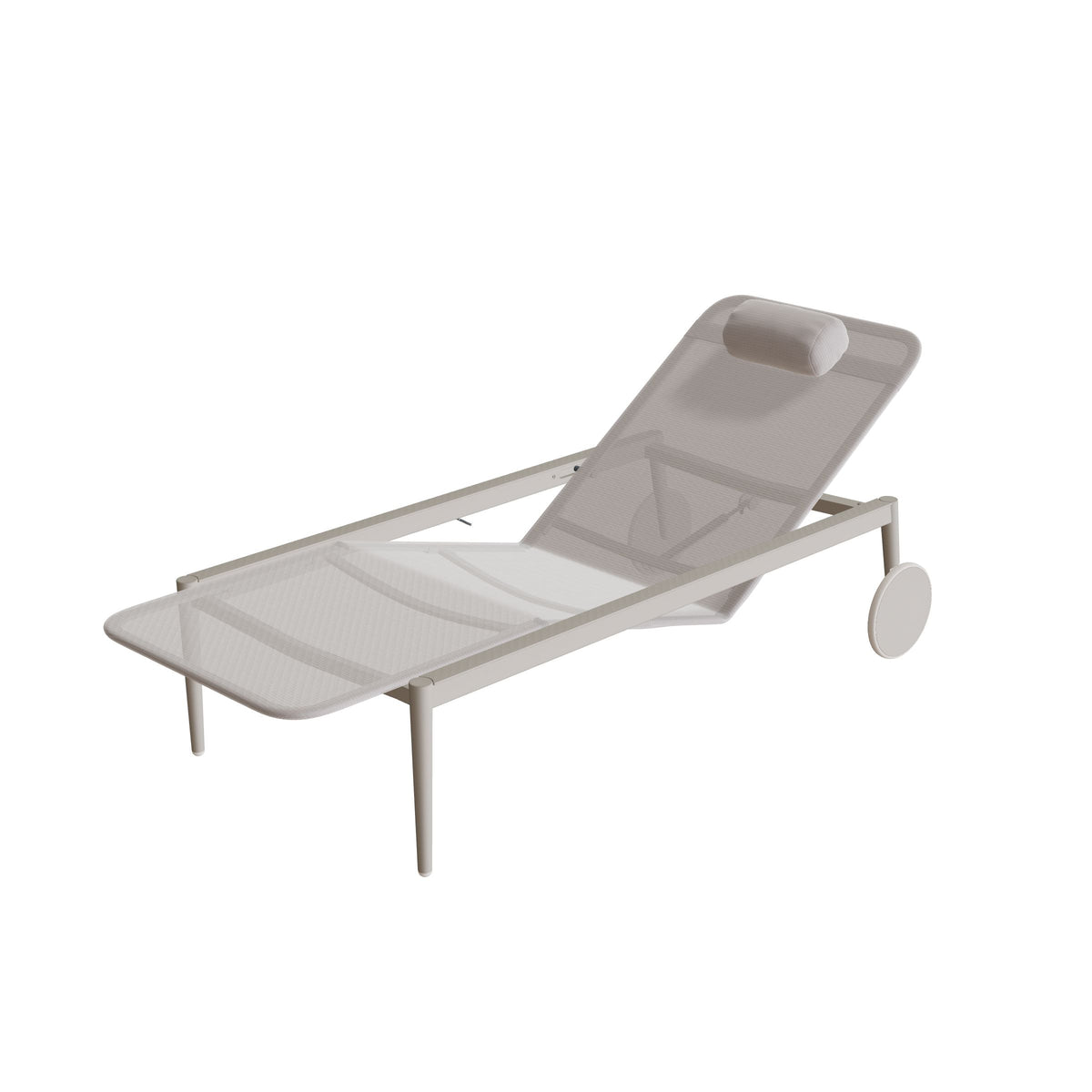 Royal Botania Styletto Sonnenliege, Gestell pebble, Batyline perlgrau (pearl grey)