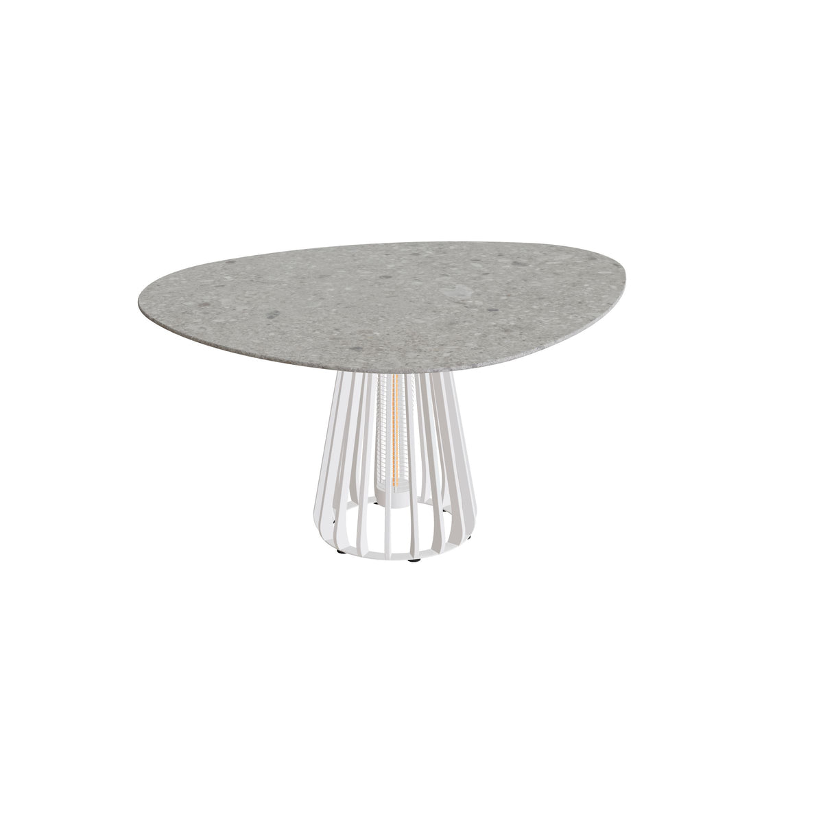 Royal Botania Furniz Tisch Plektrum 150 cm, Esstisch, Gestell pebble, Keramik grau gemustert (Ceppo Dolomitica)