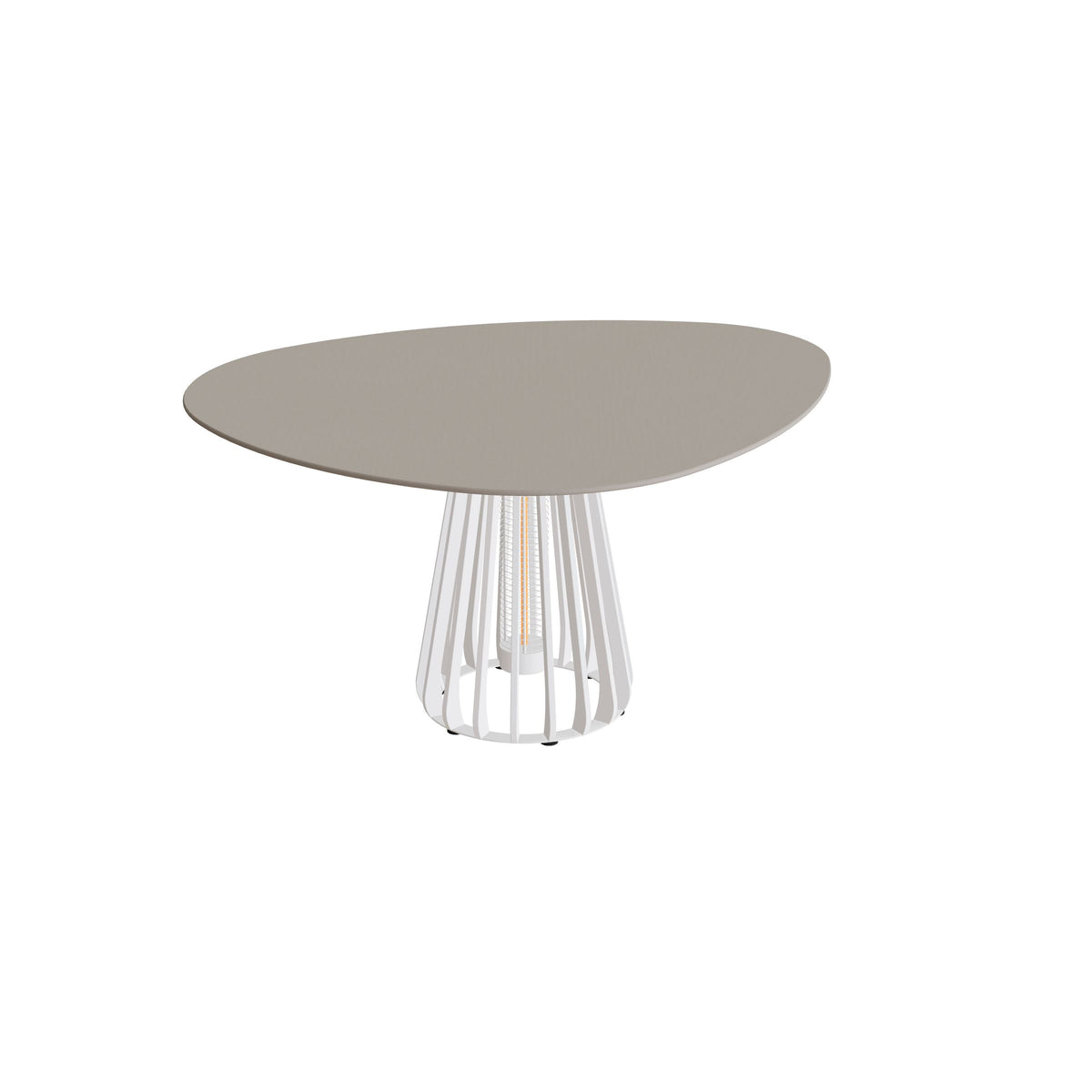 Royal Botania Furniz Tisch Plektrum 150 cm, Esstisch, Gestell pebble, Keramik perlgrau (Pearl Grey)