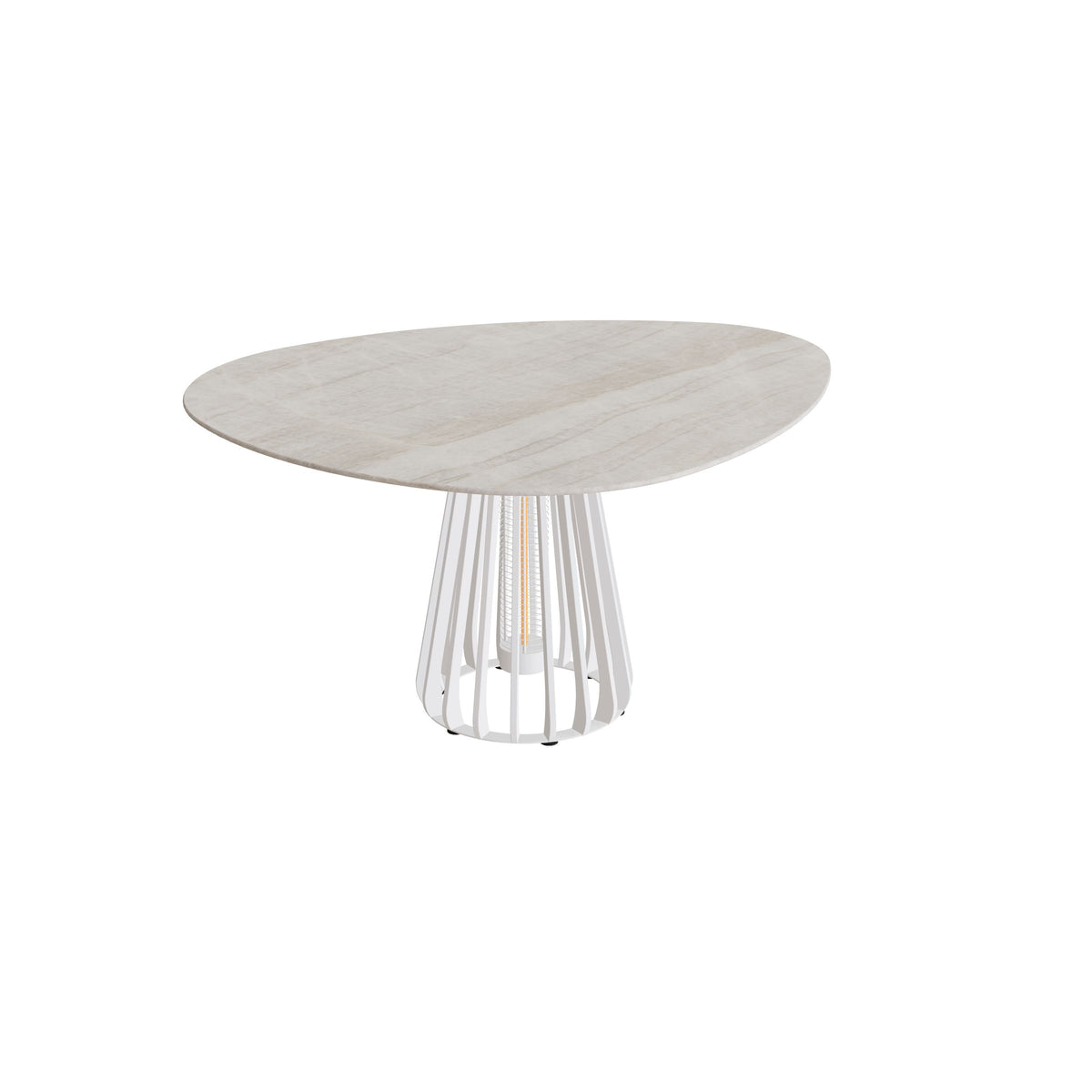 Royal Botania Furniz Tisch Plektrum 150 cm, Esstisch, Gestell pebble, Keramik grau-braun geädert (Strato Quartz)
