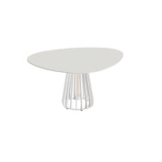 Royal Botania Furniz Tisch Plektrum 150 cm, Esstisch, Gestell pebble, Keramik weiß (white)