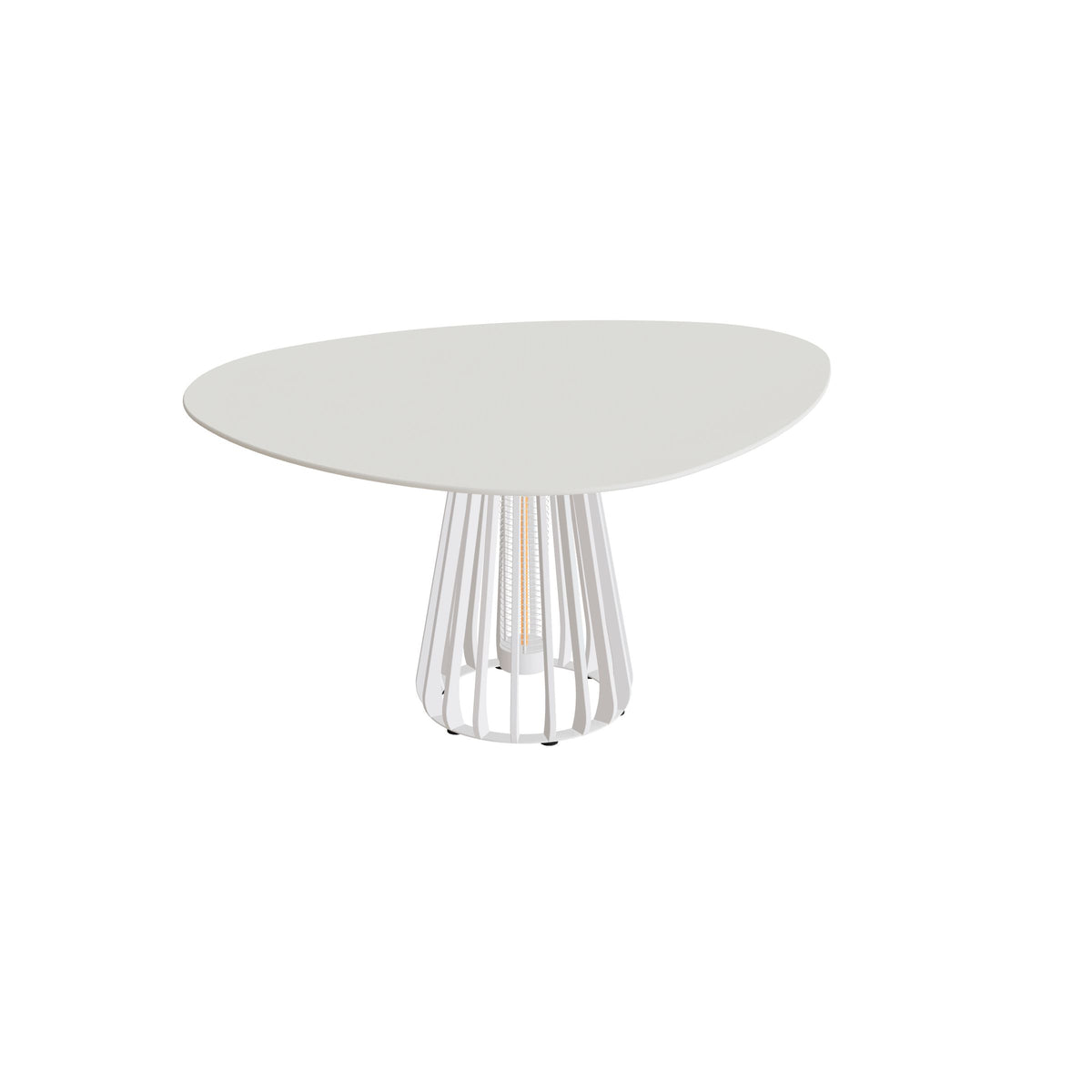 Royal Botania Furniz Tisch Plektrum 150 cm, Esstisch, Gestell pebble, Keramik weiß (white)