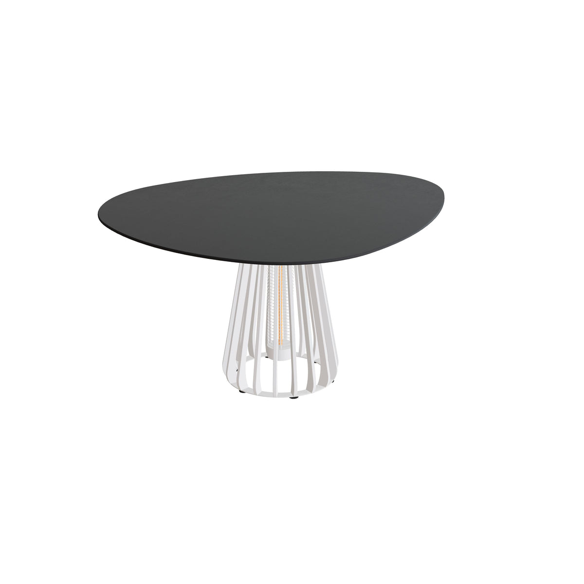 Royal Botania Furniz Tisch Plektrum 150 cm, Esstisch, Gestell pebble, Keramik schwarz (black)