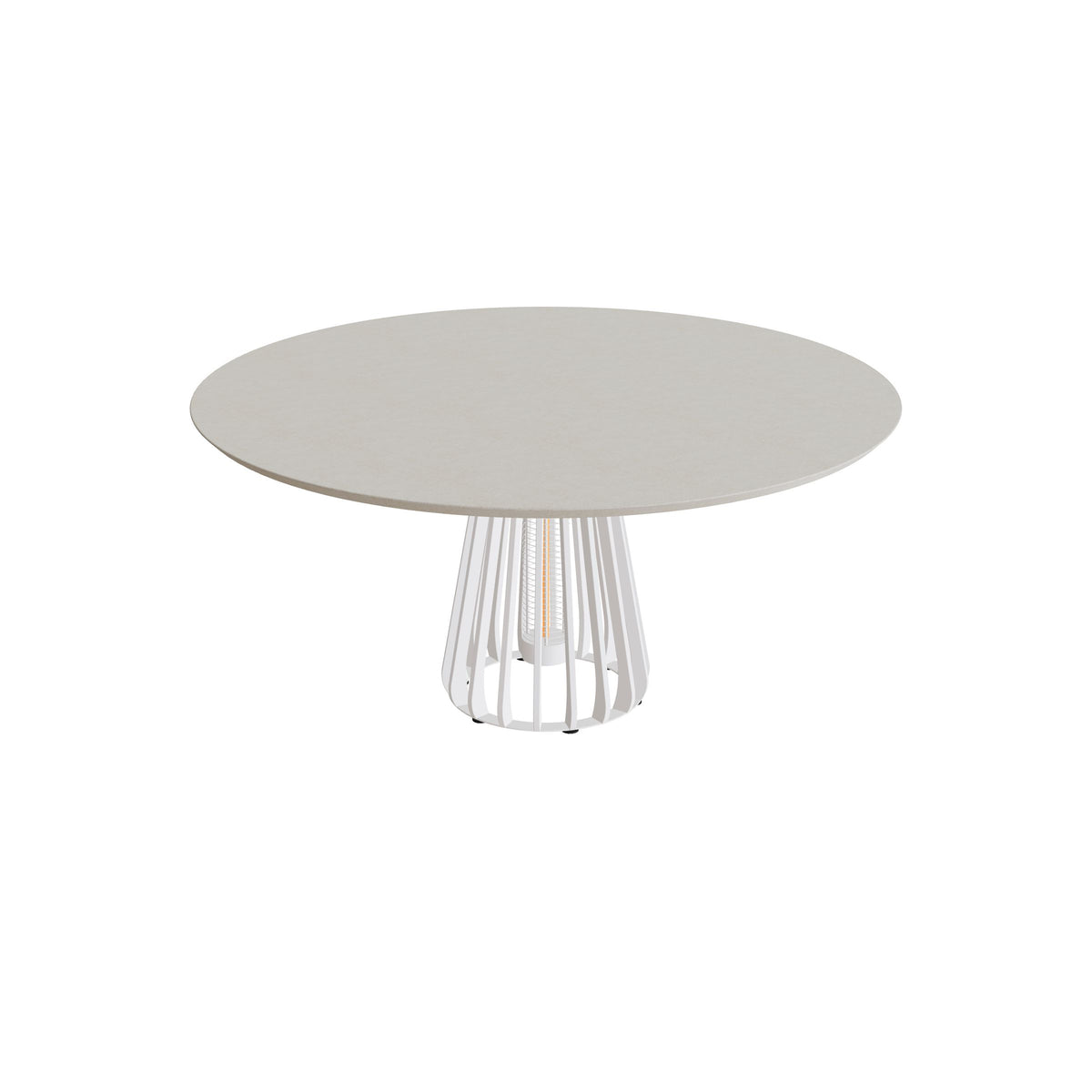 Royal Botania Furniz Tisch rund 160 cm, Esstisch, Gestell pebble, Beton sand (desert)