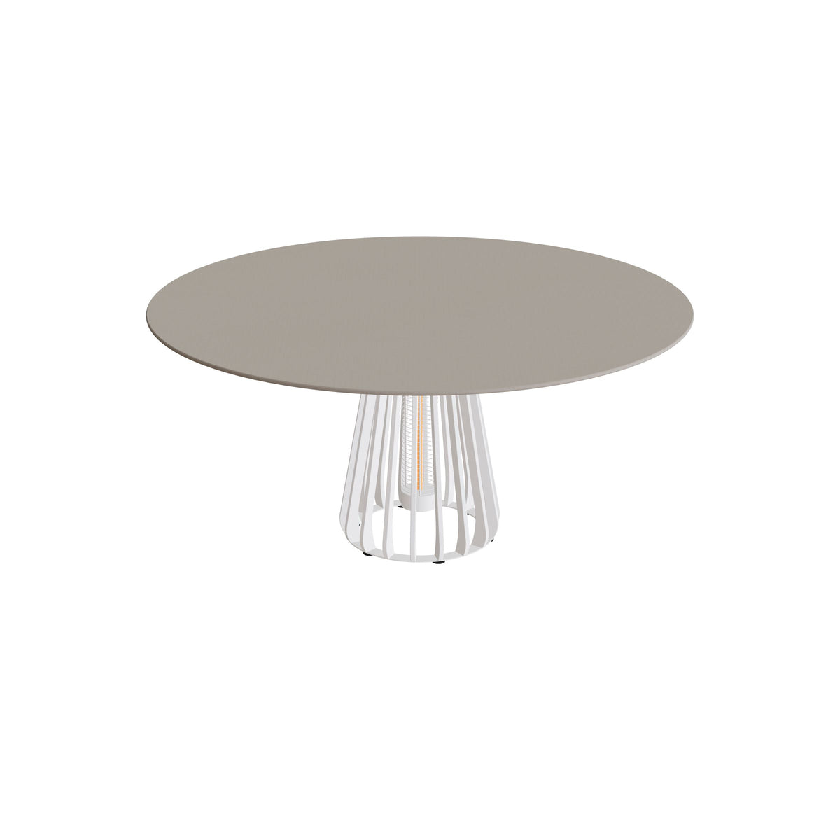 Royal Botania Furniz Tisch rund 160 cm, Esstisch, Gestell pebble, Keramik perlgrau (Pearl Grey)