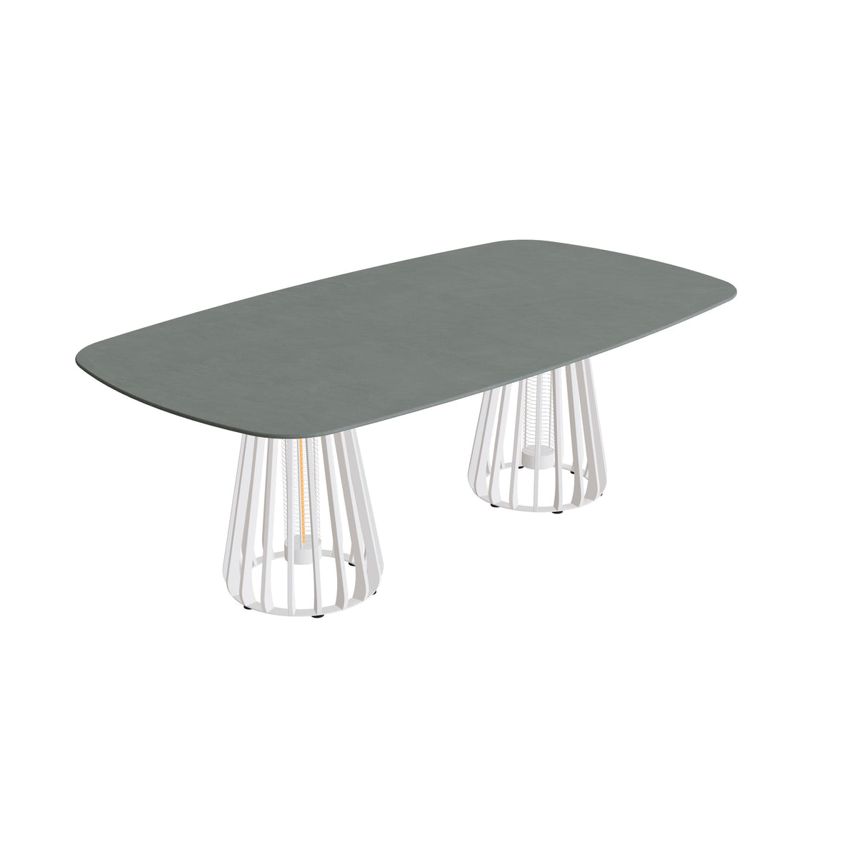 Royal Botania Furniz Tisch oval 220 x 120 cm, Esstisch, Gestell pebble, Keramik steingrün (Verdezza Amazon)