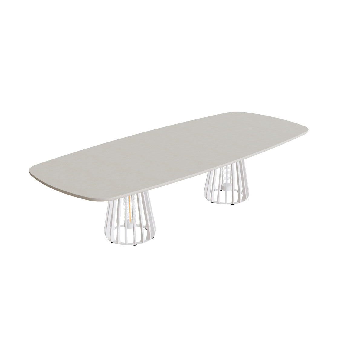 Royal Botania Furniz Tisch oval 300 x 120 cm, Esstisch, Gestell pebble, Beton sand (desert)